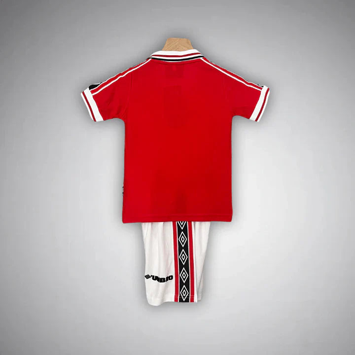 98/99 Manchester United Home Retro Kids Kit – Shirt & Shorts