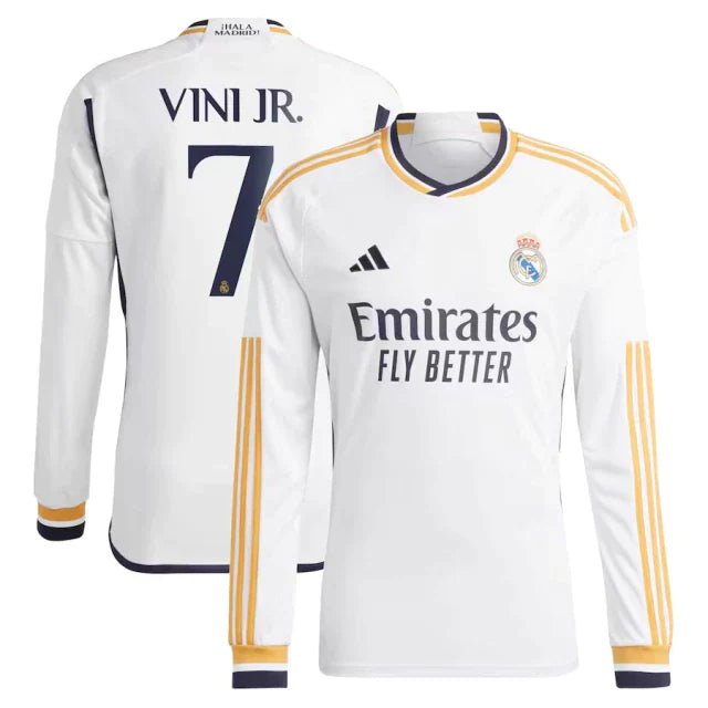 23/24 Real Madrid Home Long Sleeve Jersey - VINI JR #7
