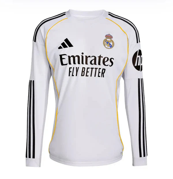 25/26 Real Madrid Long Sleeve Home Jersey