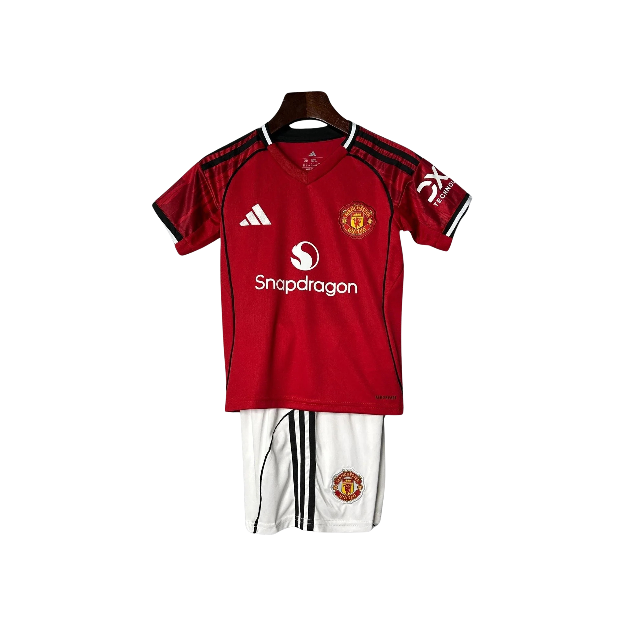 25/26 Manchester United Kids Home Kit – Shirt & Shorts