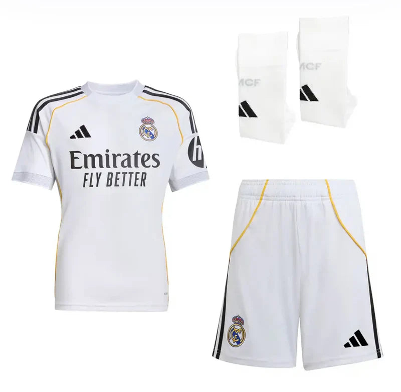 25/26 Real Madrid Kids Home Kit with Socks
