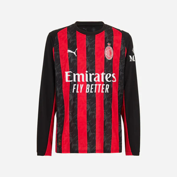 25/26 AC Milan Long Sleeve Home Jersey