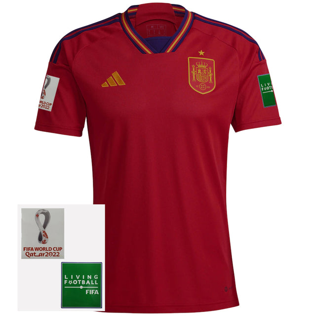 2022 Spain Home Jersey with Patch