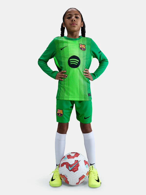 25/26 Barcelona Kids Goalkeeper Long Sleeve Kit