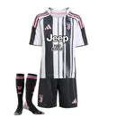 25/26 Juventus Kids Home Kit – Shirt, Shorts & Socks