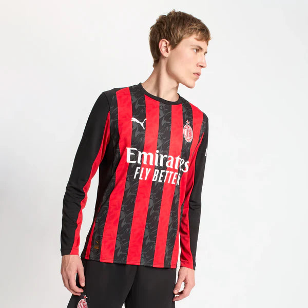 25/26 AC Milan Long Sleeve Home Jersey