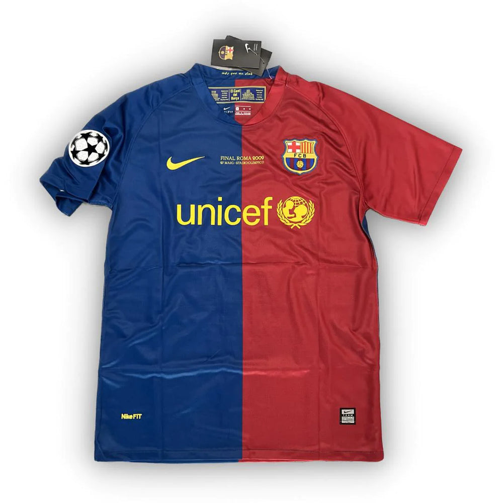 08/09 Barcelona Retro jersey with Patch UEFA