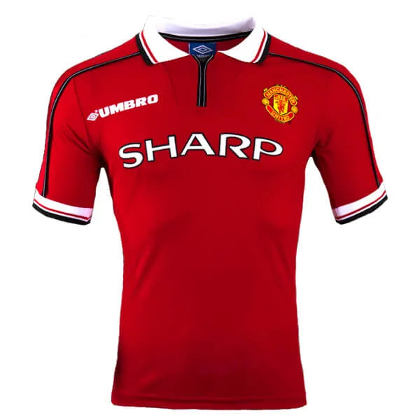 98/99 Manchester United Retro Jersey  – Treble Season with Patch