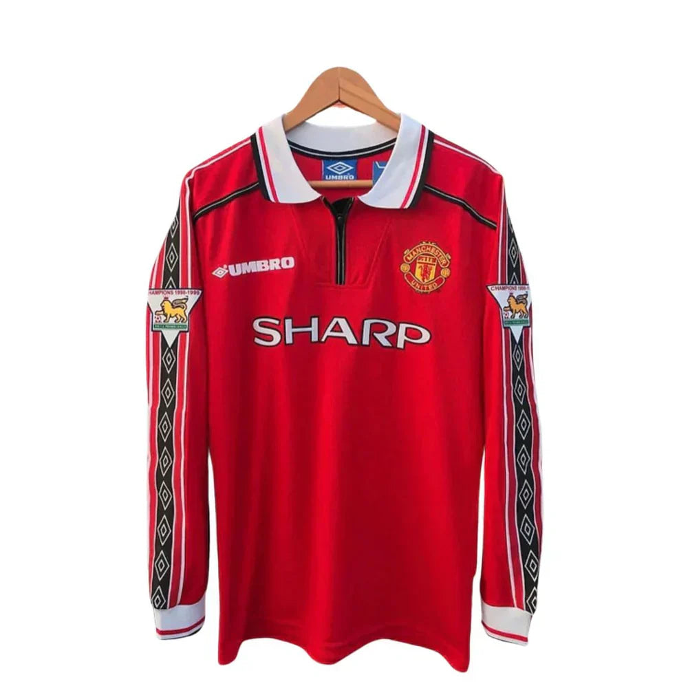 98/99 Manchester United  Retro Long Sleeve Jersey