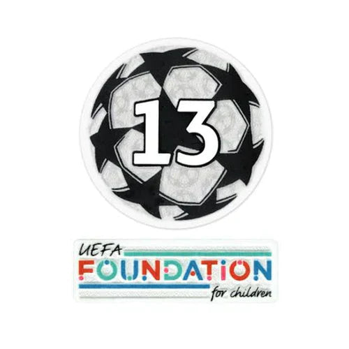 Real Madrid UCL 13-Time Winner + UEFA Women's Foundation 21-22 Patch Set