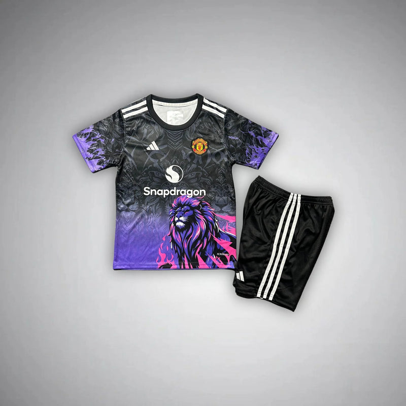 24/25 Manchester United  Lion Kids Kit – Shirt & Shorts